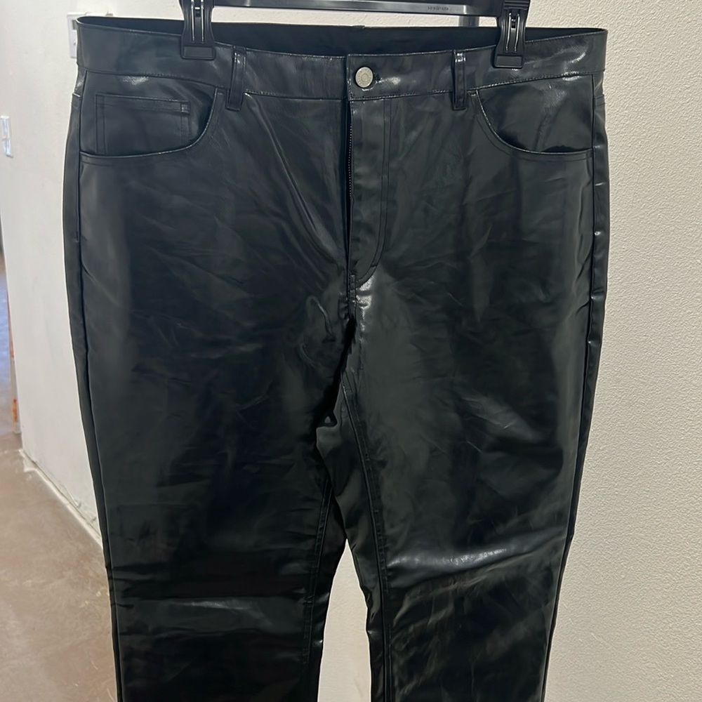 Leather jeans